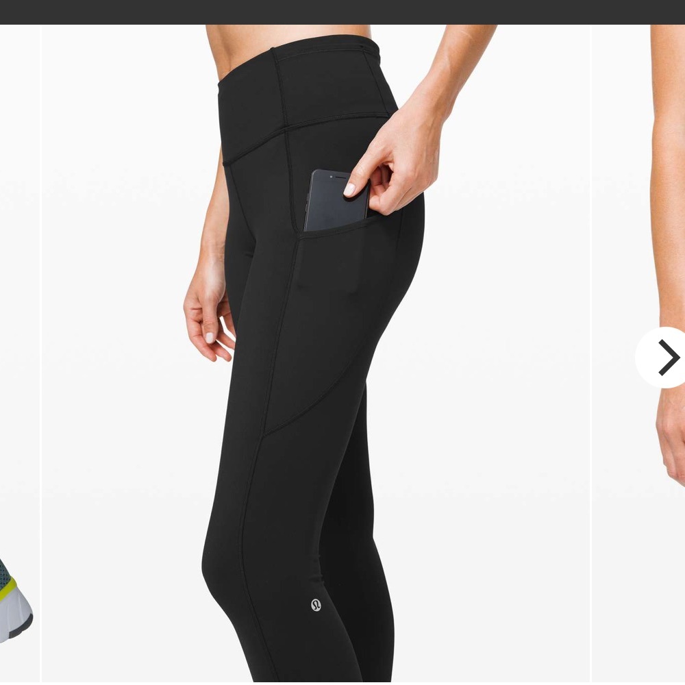 Lululemon Fast and Free High-Rise Crop leggings pants II 23" 
Size 2-black-NWOT